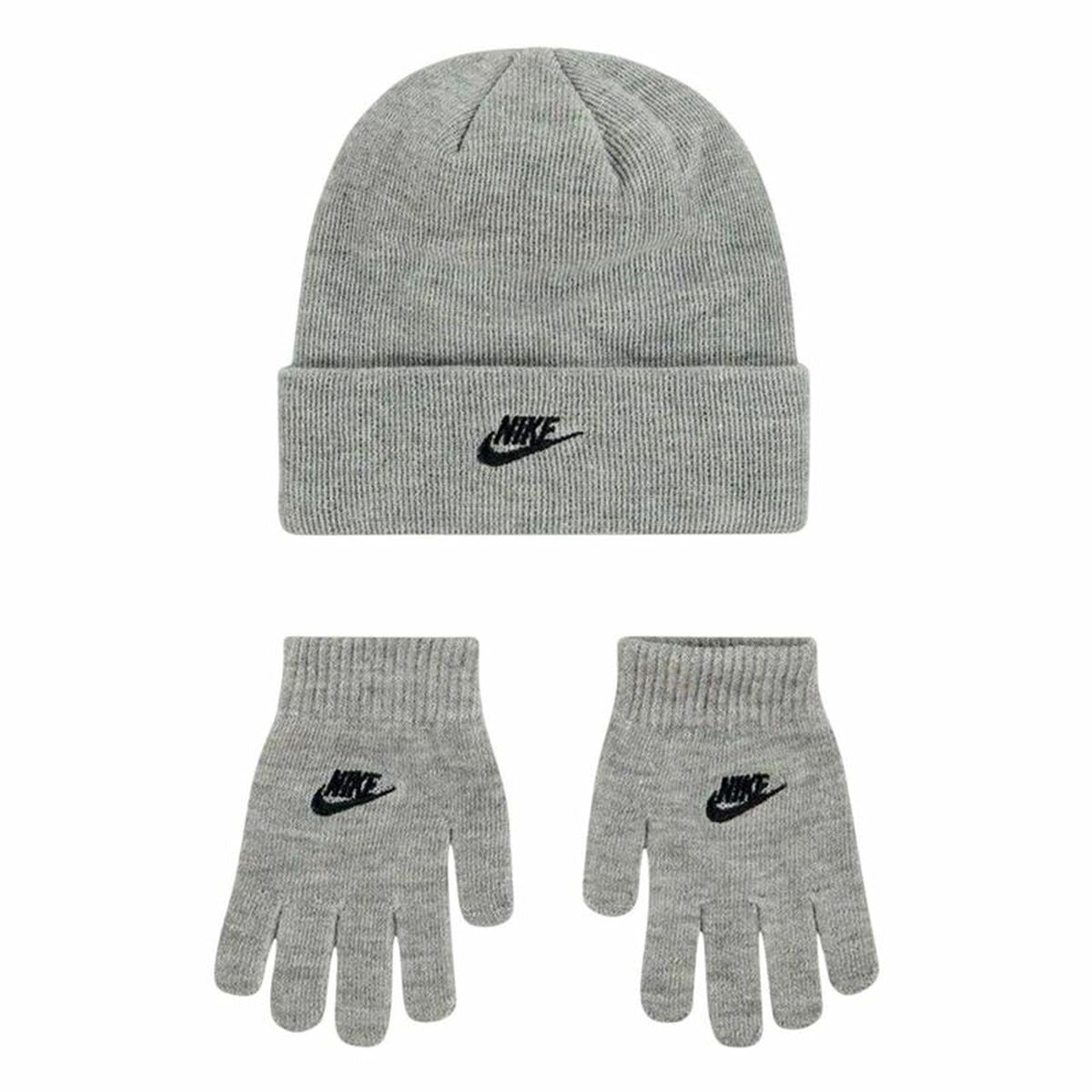 Nike Gorro Y Guantes Nike Club Gris (Talla Única)